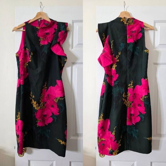 Black Halo Floral Bodycon Dress 10 - Picture 1 of 10